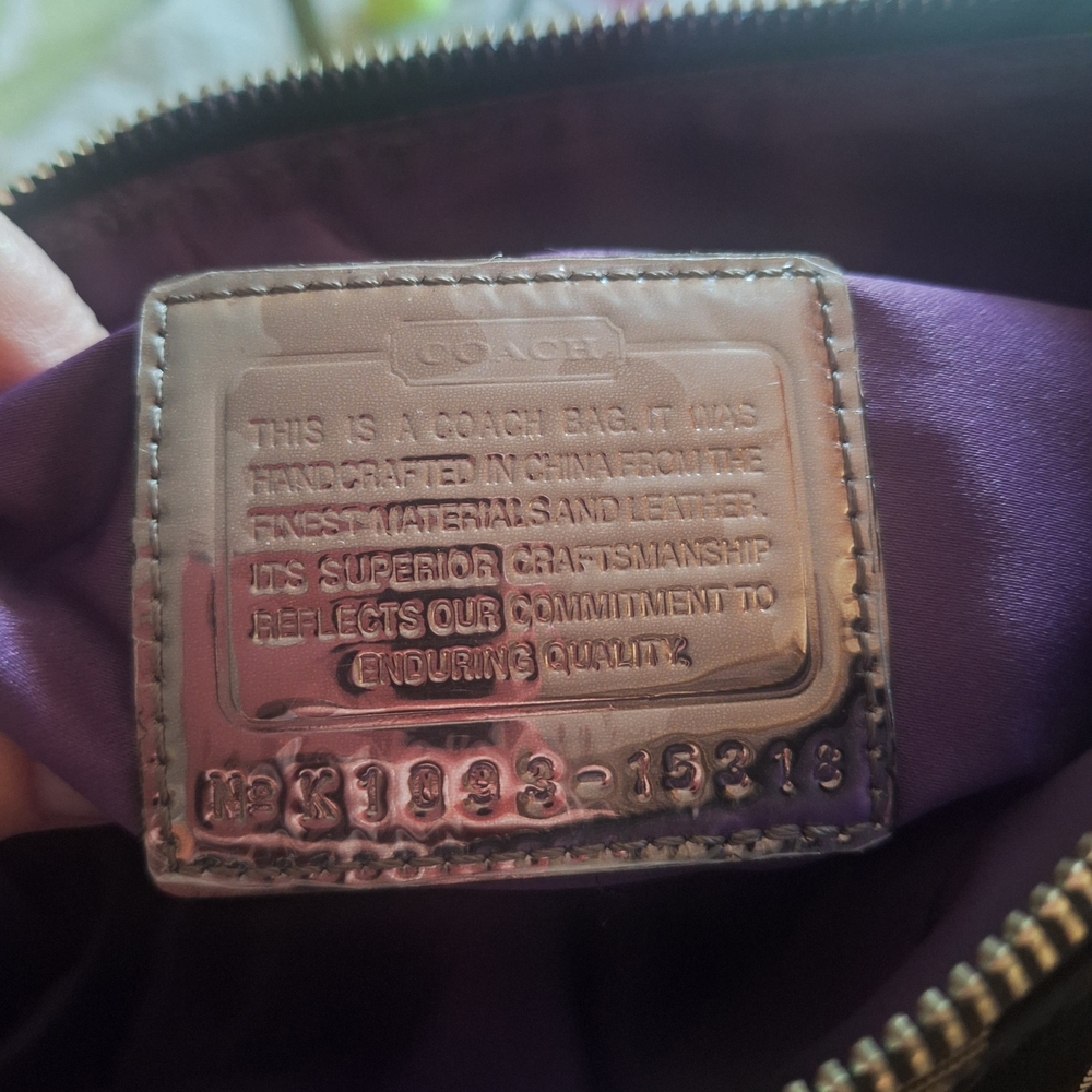 Coach Black and Silver Signature Shoulder Bag - Picture 2 of 5